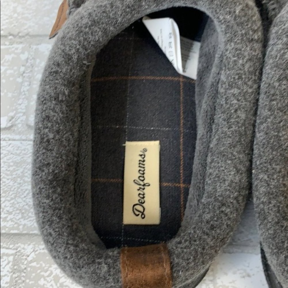 Men's Dearfoams Wool Blend Memory Foam Slippers - Picture 5 of 8